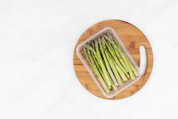 Top view of Fresh Asparagus