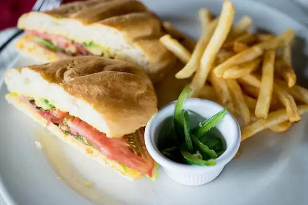 Top view of Torta Mexicana