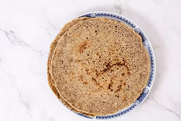 Top view of Whole Wheat Flour Tortillas on the plate (Flip 2019)