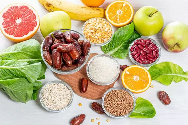 Top view products for healthy nutrition