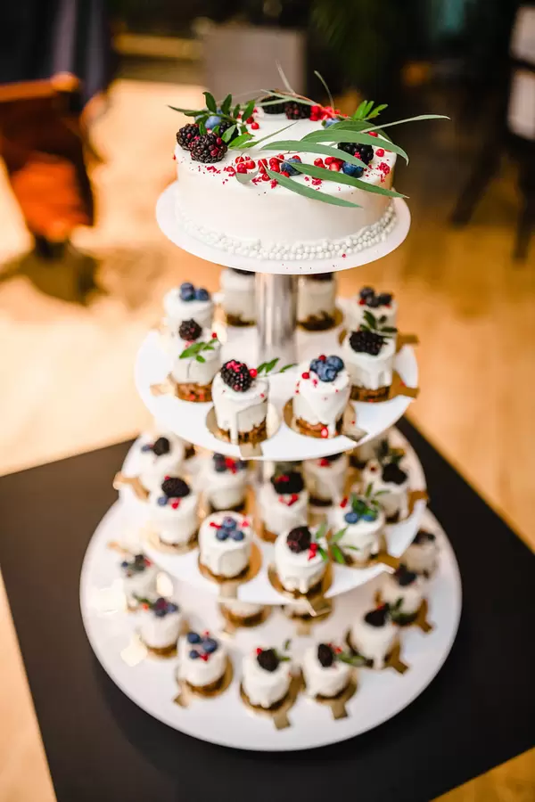 Top View With Little Cream Cheese Cakes