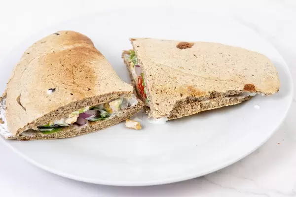 Tortilla with Meat and Vegetables on the plate (Flip 2019)