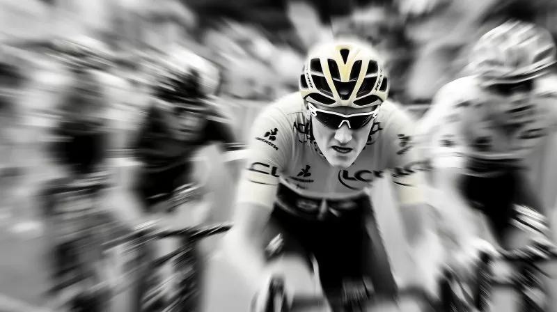 Tour de France Fahrer im Gelben Trikot