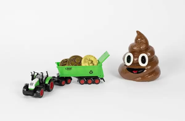 Tractor loaded with cryptocurrencies