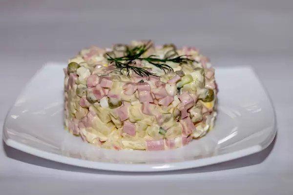 Traditional Russian salad olivier  Flip 2019