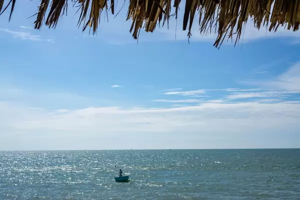 Traditional Vietnamese Fishing Boat in Mui Ne, Vietnam  Flip 2019