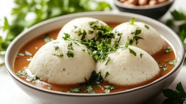 Traditionelle Gemüsenudeln mit Erdnusssauce