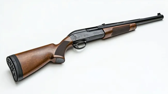 Traditionelle Jagdflinte auf weißem Hintergrund