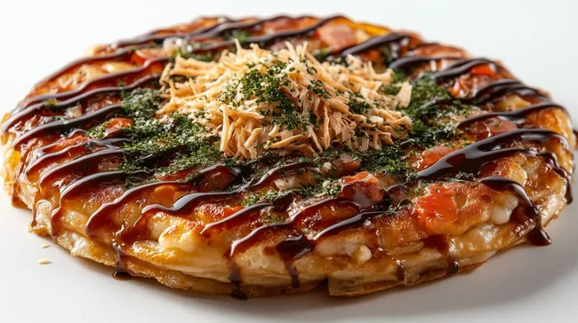 Traditionelle japanische Okonomiyaki-Pfannkuchen