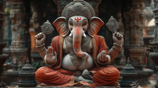 Traditionelle Lord Ganesha Statue aus Indien