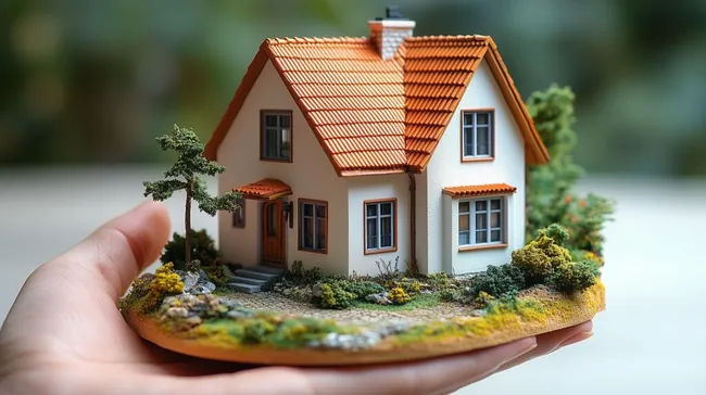 Traditionelles, detailreiches Miniatur-Wohnhaus