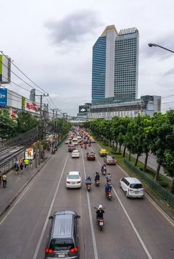Traffic in the City Center of Bangkok