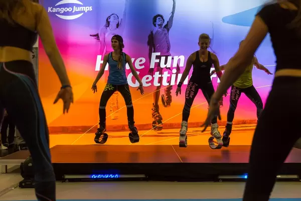 Training mit Kangoo Jumps Schuhen - FIBO Köln 2018