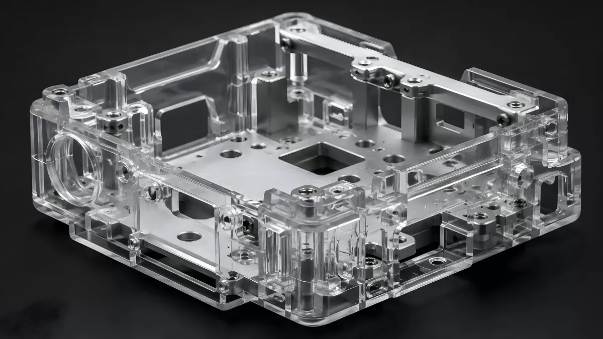 Transparentes CNC-gefrästes Gehäuse aus Acrylglas