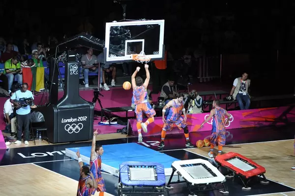 Trick Shots Trampoline Dunks at London Olympics 2012