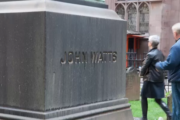 Trinity Church Friedhof mit Grabstein von John Watts in New York City, USA
