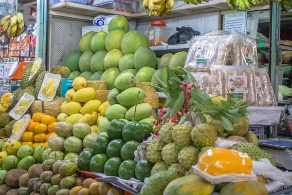 Tropical Fruits offered at Tourist Market Ben Thanh in Saigon