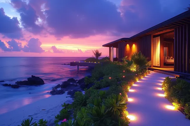 Tropische Luxusvilla am Strandparadies der Malediven