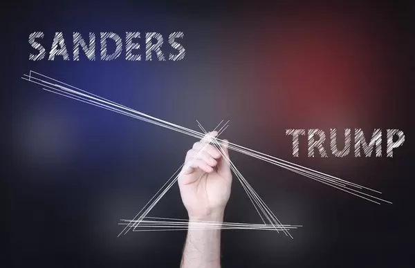 Trump outweighting Sanders concept