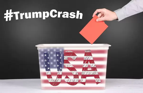 TrumpCrash presidental election concept