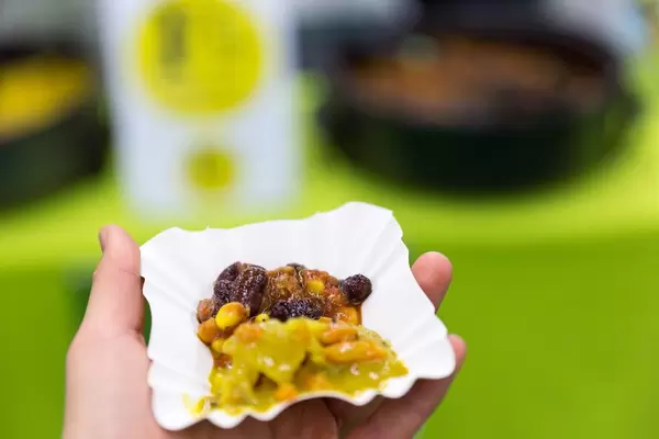 Trying out organic Chili sin Carne with rice