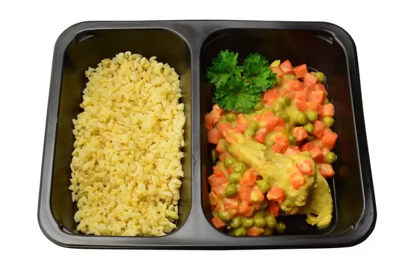 turkey with carrot, peas and barley