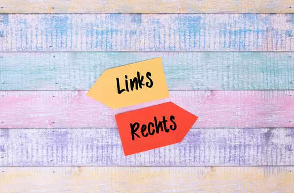 Two arrows with Links and Rechts text