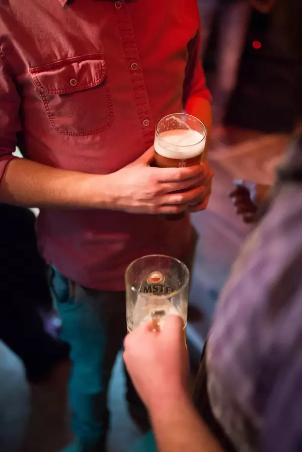 Two friends having a beer  Flip 2019