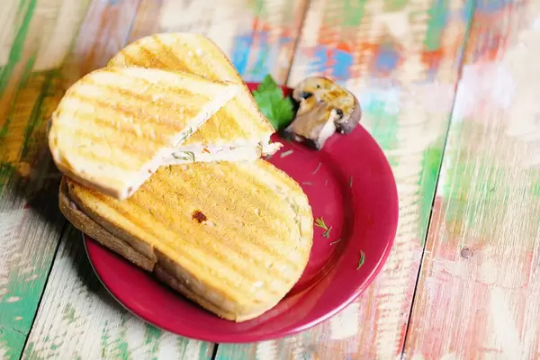 Two sandwiches with grilled bread