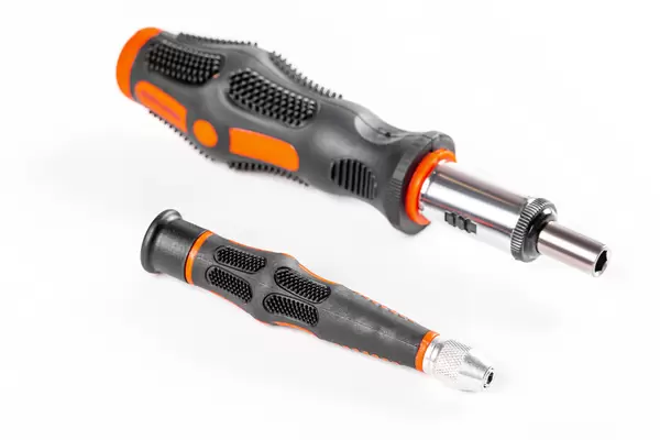Two screwdrivers on a white background