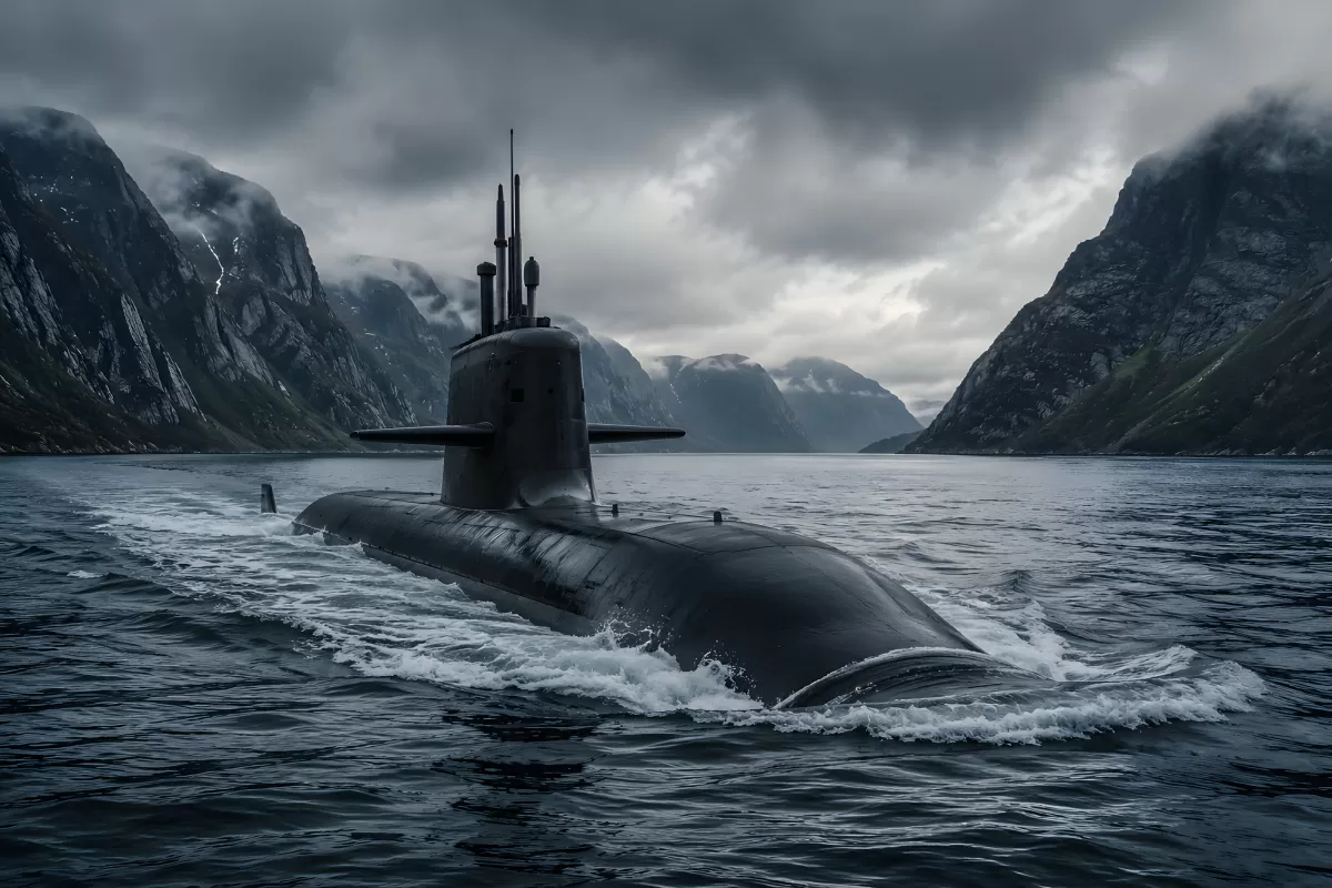 U-Boot taucht in norwegischem Fjord auf