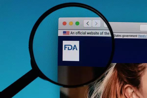 U.S. Food and Drug Administration logo under magnifying glass