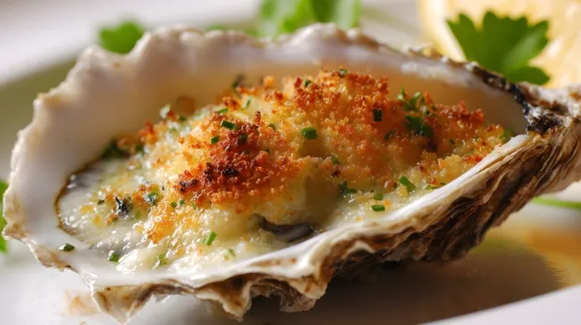 Überbackene Austern mit Kräutern - Marinekuchen-Rezept