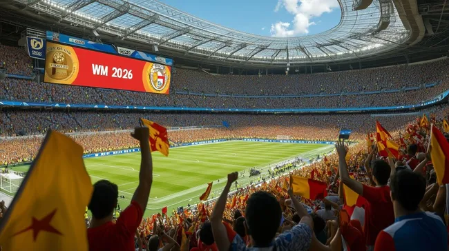 Überfülltes Fußballstadion bei WM 2026 kostenlos herunterladen