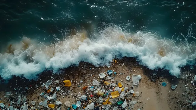 Umweltverschmutzung durch Plastikabfälle im Meer
