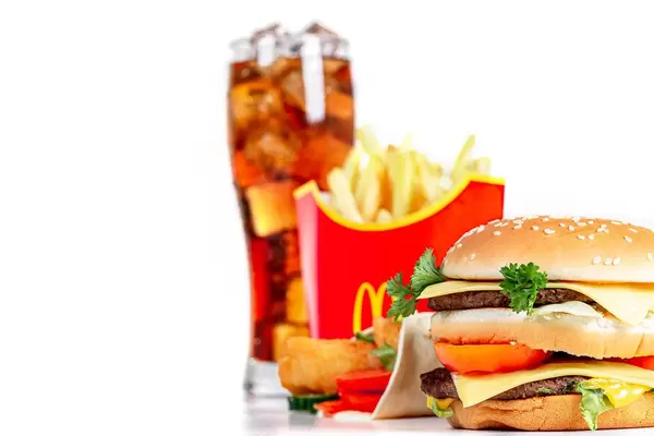 Unhealthy food concept - popular fast food