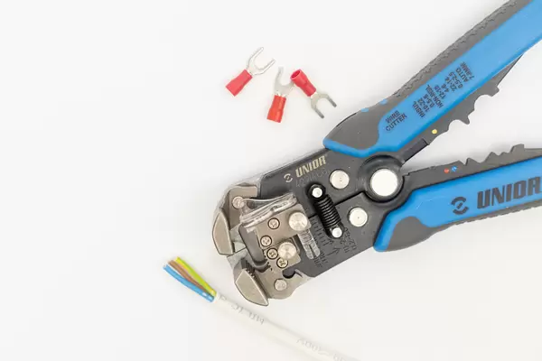 Unior Crimp Grip Pliers on the white table