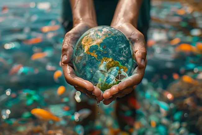 Unsere Erde in den Händen