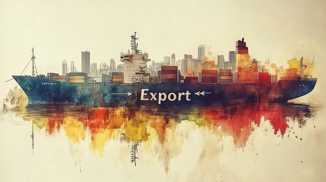 Urbane Frachtschiffwirtschaft: Dynamisches Containerhafen-Panorama