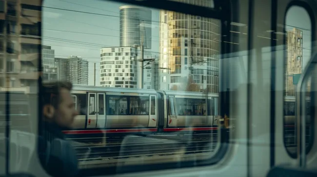 Urbane Mobilität in modernem Stadtbild