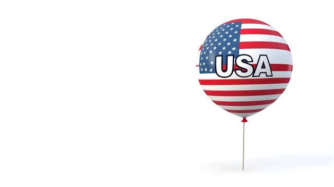 USA-Ballon in patriotischen Farben