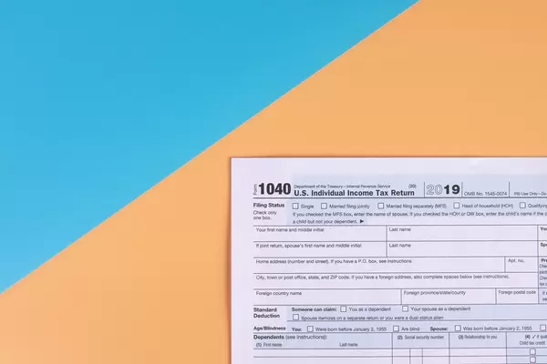 USA tax form 1040 for US individual tax return