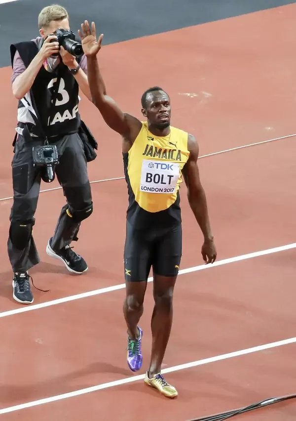Usain Bolt after his last Race during the Worldchampionships 2017 in London