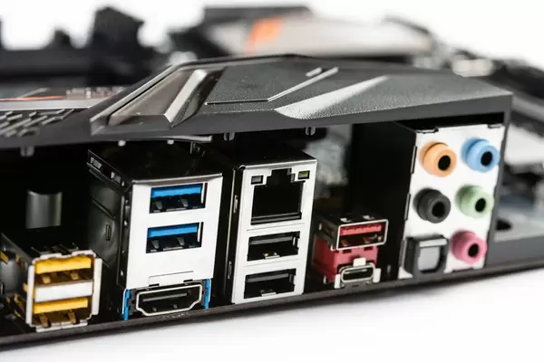 USB Lan and Audio connections on the Motherboard