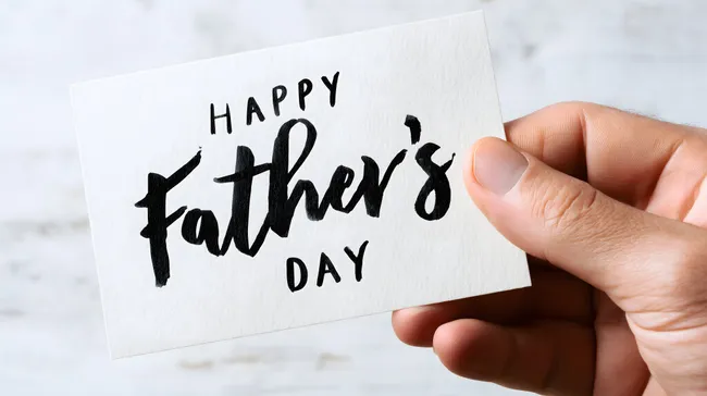 Vatertagskarte mit handgeschriebenem Schriftzug