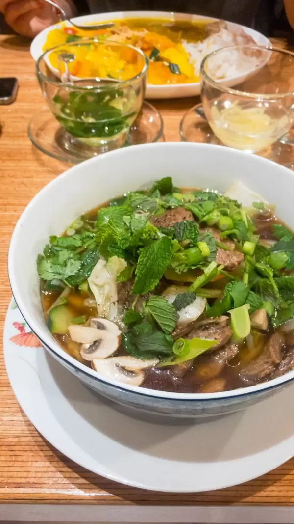 Vegan pho soup