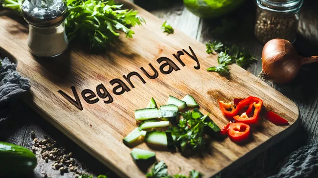 Veganes Gemüse für die Veganuary-Kampagne