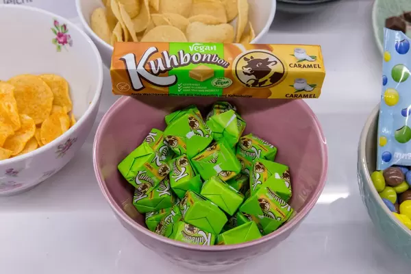 Veganes Kuhbonbon mit Karamelgeschmack