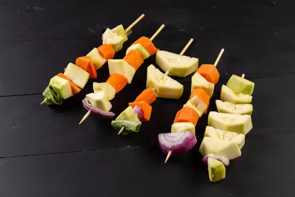 Vegetables on the BBQ sticks