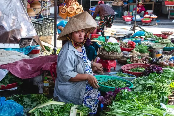 Vegetables Sale Women at the Market Hoi Ann  (Flip 2019)